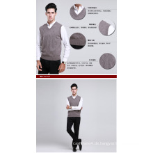 Yak Wolle / Kaschmir V-Ausschnitt Pullover Weste / Kleidung / Garment / Strickwaren